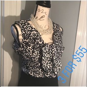 Black and white blouse